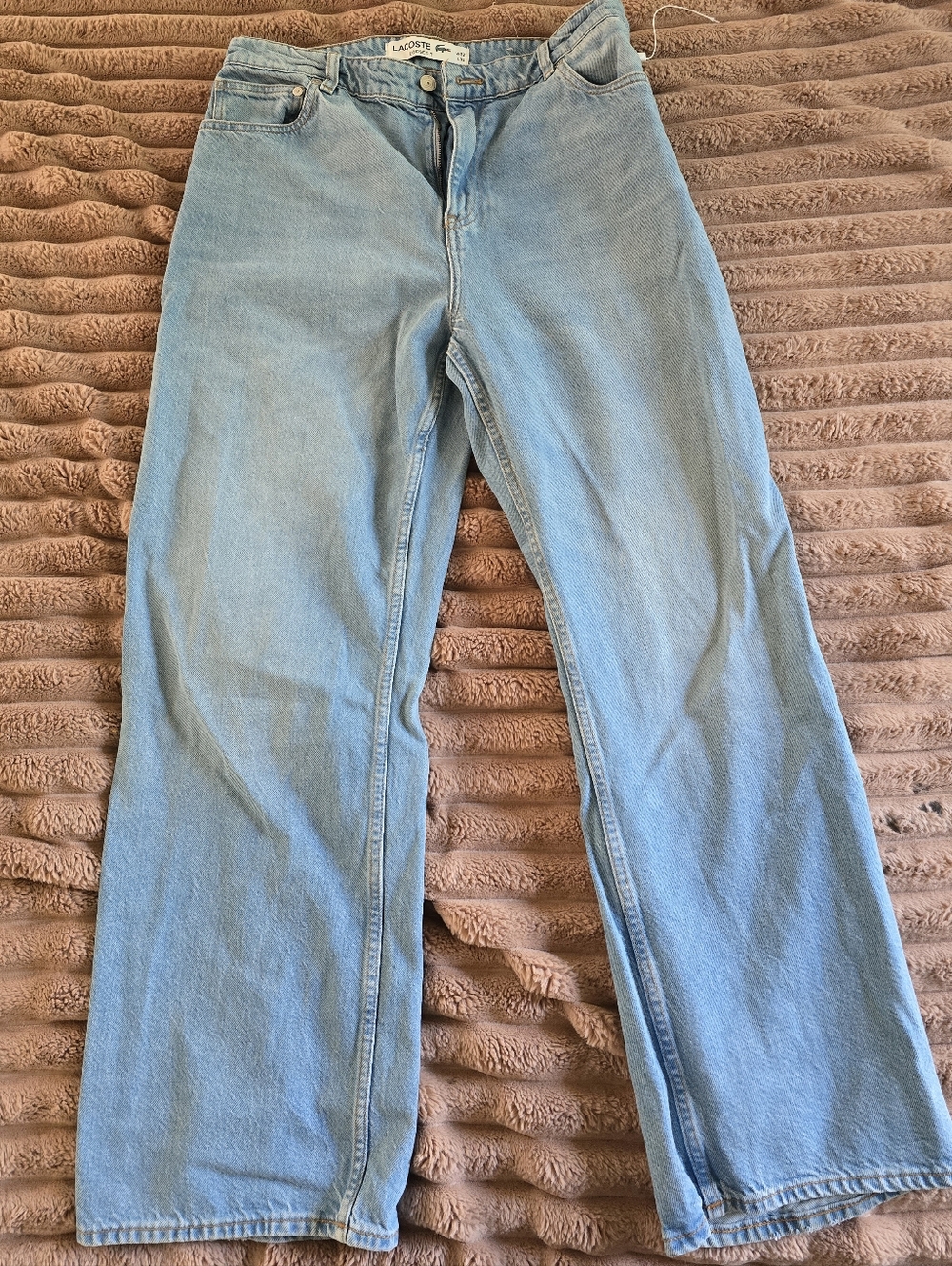 Lacoste Light Blue Denim Wide Leg Jeans